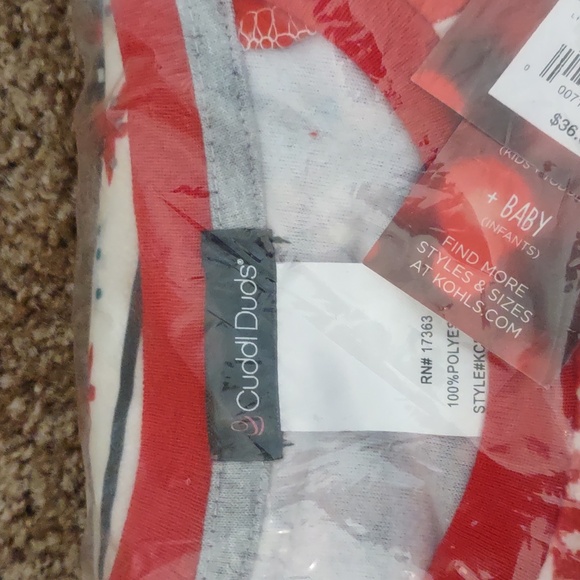 NEW WITH TAGS CUDDL DUDS 2 PIECE PAJAMA SET GIRLS XL 14/16 - Picture 3 of 4